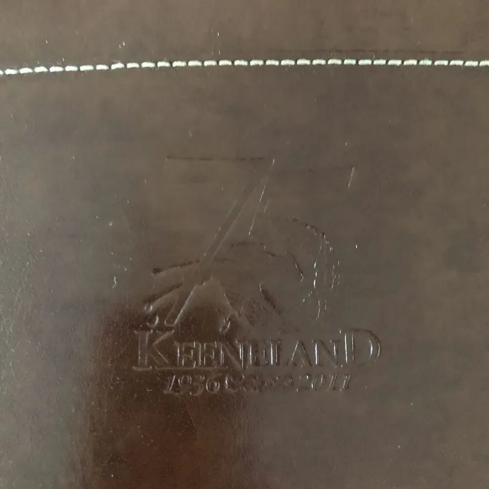Keeneland Racetrack KY 75 Year Anniversary Barrington Leather Portfolio
